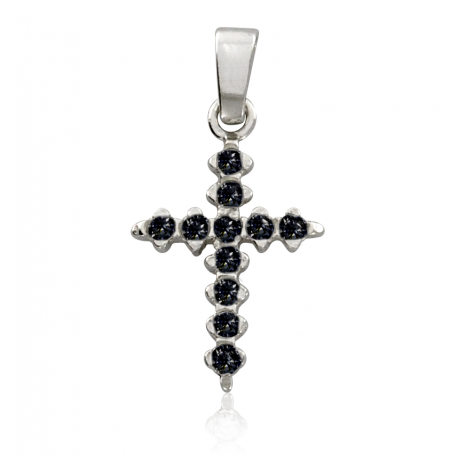 SREBRNY KRZYŻYK OZDOBNY Z CYRKONIAMI SREBRO PRÓBY 925 DOSTĘPNY W RÓŻNYCH KOLORACH na Arena.pl