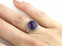 srebrny pierścionek ametyst srebro pr. 925 rozmiary do wyboru