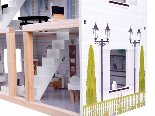 Drewniany domek dla lalek w stylu Boho led ZA4131 na Arena.pl