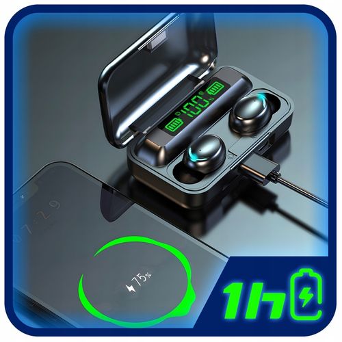 SŁUCHAWKI BEZPRZEWODOWE BLUETOOTH 5.1 F9 - PRO MODEL 2023 TWS + POWERBANK na Arena.pl
