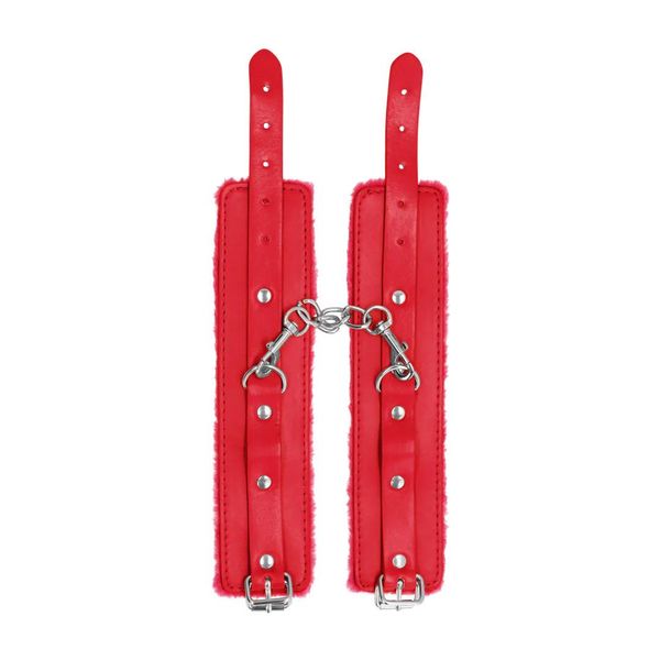 Plush Leather Handcuffs zdjęcie 3