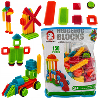 Klocki Konstrukcyjne, Wafle, Jeżyki, Grzebyki 150 elementów