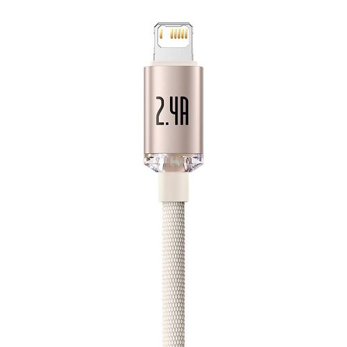 kabel usb do ip baseus crystal shine, 2.4a, 1.2m (różowy) na Arena.pl