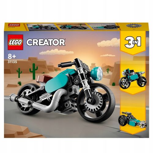 LEGO Creator 3w1 Motocykl vintage Rower Dragster 31135 na Arena.pl