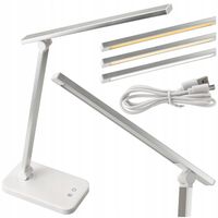 Lampka LED Biurkowa Szkolna Biurko DOTYK 5W + 3 Barwy Światła Ściemniana