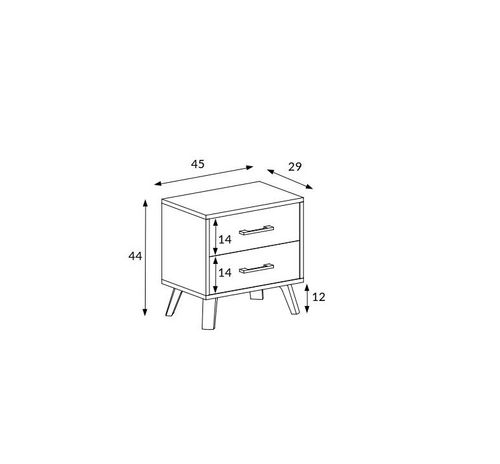 szafka stolik nocny SN-2 45 cm skandynawski  dąb artisan na Arena.pl