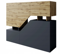 Komoda DOUBLE do salonu pokoju grafit dąb wotan