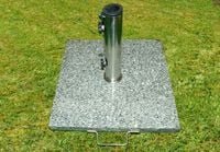 Podstawa z granitu i stali nierdzewnej z kółeczkami pod parasol 25 kg