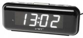 BUDZIK Zegar Cyfrowy 24H Elektroniczny LED Sieciowy Biały 2558