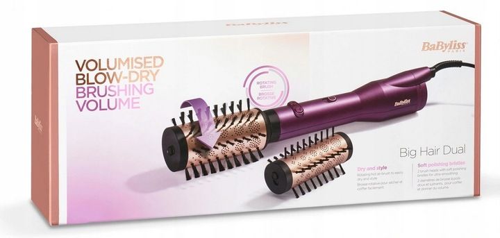 Lokówko-suszarka obrotowa Babyliss AS950E 650 W fioletowa zdjęcie 6