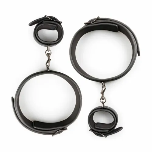 easytoys zestaw mankietow na uda i nadgarstki, regulowane, czarne na Arena.pl