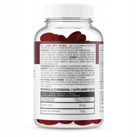 LUTEINA FORTE OSTROVIT ZDROWA OCHRONA OCZU LUTEINA 40 mg ZEAKSANTYNA 30 TAB na Arena.pl
