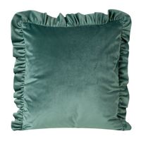 Poszewka welwetowa z falbankami 45x45 miętowa