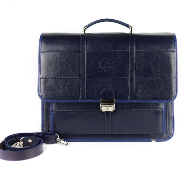 513 Teczka damska pasy-granat KEMER zdjęcie 1