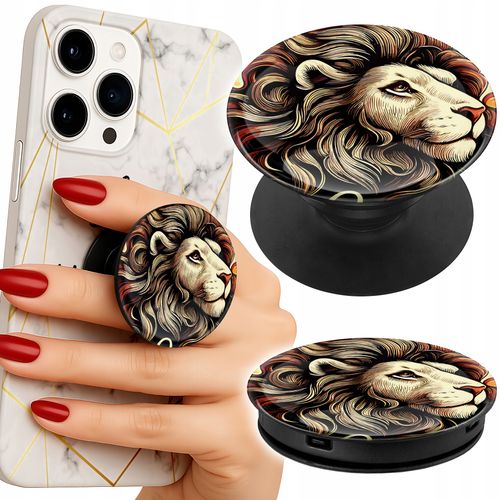 Uchwyt do telefonu Popsocket na palce/stojak ZNAK ZODIAKU, LEW na Arena.pl