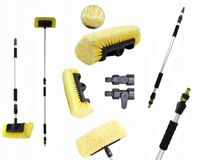 SZCZOTKA TELESKOPOWA MYCIA AUTA TIR BUS + ZAWÓR NA KIJU KIJ TELESKOPOWY 165