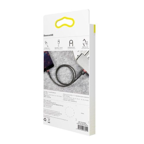 Kabel Lightning USB Baseus Cafule 2A 3m (czarno-czerwony) na Arena.pl