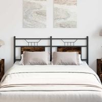 Zagłówek Dąb wędzony 137 cm Drewno klejone i stal