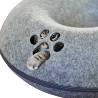 Legowisko Tunel dla Kota Ponton Domek Filcowy Szary 70x25x65 cm Podłużne