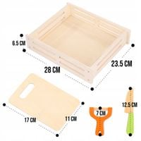 DREWNIANE WARZYWA OWOCE DO KROJENIA NA MAGNES DLA DZIECI ZESTAW XXL