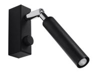 Industrialna LAMPA ścienna SL.0897 metalowa OPRAWA kinkiet regulowana tuba czarna