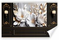 Fototapeta PREMIUM STRUKTURA ZMYWALANA piękna kwiatowa tapeta