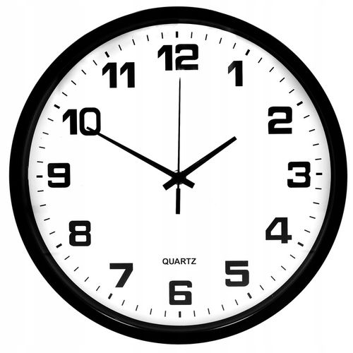 ZEGAR ŚCIENNY czarny 30 cm do salonu kuchni klasyczny na Arena.pl
