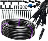 Zestaw nawadniania Ogród Sad Doniczki Ogród Emitery Patykowe rura 16mm 25mb