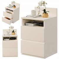 SZAFKA NOCNA STOLIK DO SYPIALNI SALONU 2 SZUFLADY LOFT BIAŁY NOWOCZESNA