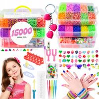 GUMKI DO ROBIENIA BRANSOLETEK ZESTAW KREATYWNY XXL 15000 SZT + GRATIS