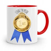 Kubek Czerwony Dla Doktora Lekarz Na Medal Z Nadrukiem Ze Zdjęciem