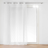 FIRANKA OKIENNA BIAŁA W KROPKI FIRANA DO SALONU SYPIALNI 240 x 140 CM