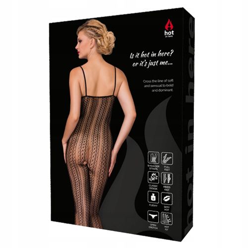Prześwitujące bodystocking na ramiączkach, czarne. na Arena.pl