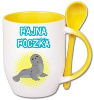 KUBEK Z ŁYŻECZKĄ PREZENT DZIEŃ KOBIET DLA KOLEŻANKI DZIEWCZYNY MAMY WZORY