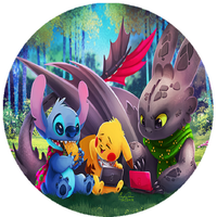 Opłatek na tort Urodziny Lilo Stich Postacie Tekst