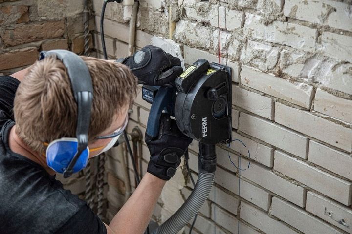 BRUZDOWNICA FERM 1700W, 125mm LASER ROLKA zdjęcie 8