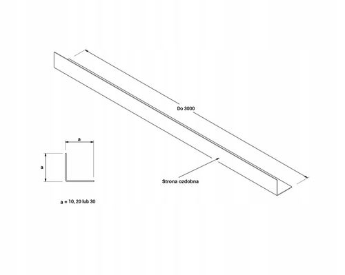 KĄTOWNIK WYKOŃCZENIOWY L ZŁOTY POŁYSK 2cm x 2cm x 270cm na Arena.pl