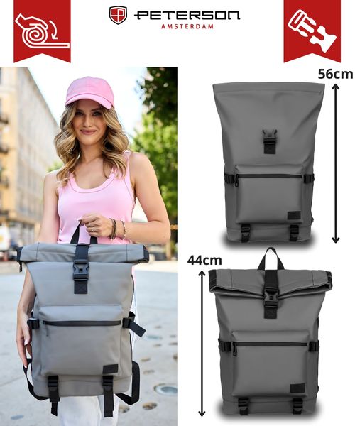 plecak miejski ptn nairobi-9121 gray zdjęcie 6