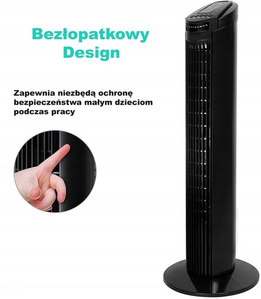 Stojacy wentylator kolumnowy podlogowy wiatrak wiatrak podlogowy z pilotem zdjęcie 6