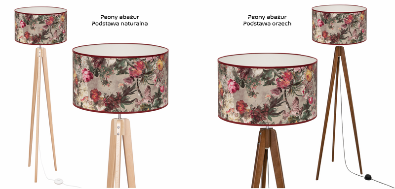 LAMPA PODŁOGOWA TRÓJNÓG, DREWNO, różne RODZAJE zdjęcie 7