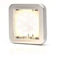 Lampa LED pozycyjna przednia biała kwadratowa 985