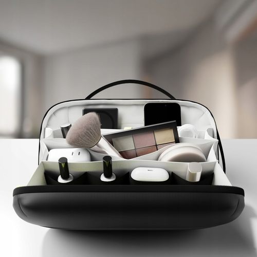 Allity organizer podróżny na elektronikę kosmetyki akcesoria pojemy czarny na Arena.pl