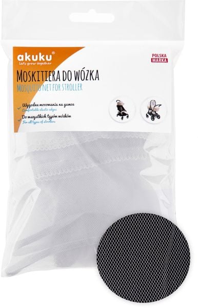 Moskitiera Uniwersalna do wózka - BIAŁA zdjęcie 1