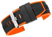 pasek silikonowy czarno-pomarańczowy u22-20-4