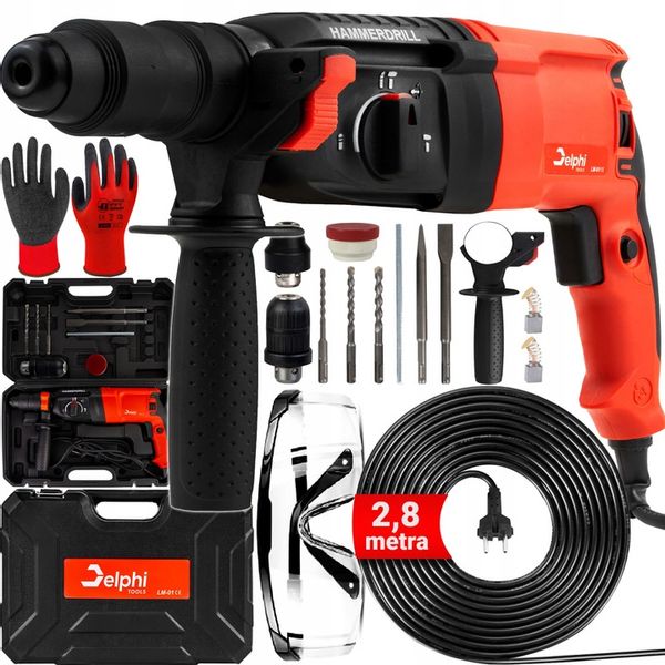 MŁOTOWIERTARKA WIERTARKA z udarem MŁOT UDAROWY MOCNA SDS+ 2600W +kabel 2,8m zdjęcie 1