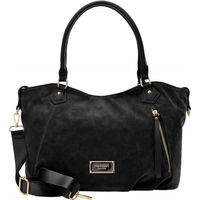 Torebka Damska Na Ramię Shopperka Do Pracy Szkoły Duża A4 Zamszowa Monnari