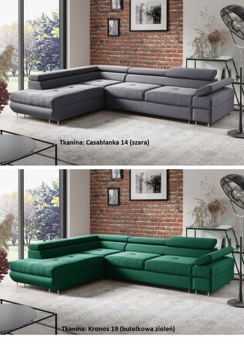 Narożnik Canada MINI rogówka 5xruchome zagłówki pojemnik na pościel na Arena.pl