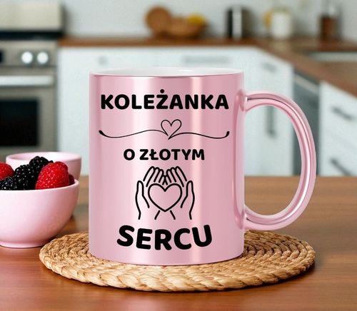 Kubek różowy z dedykacją wyjątkowy prezent dla KOLEŻANKI na Arena.pl