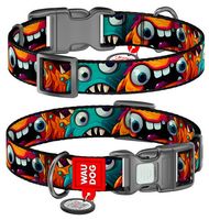 Collar Waudog Nylon Obroża Nylonowa Z Qr-Paszportem, Plastikowy Fastex