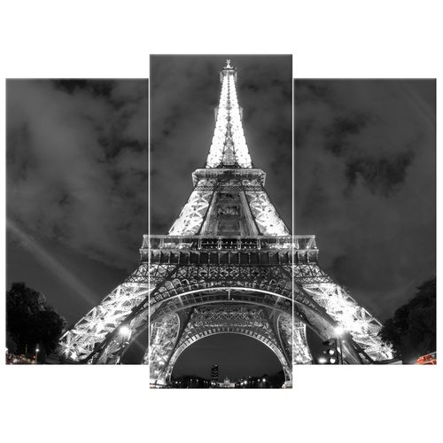 Obraz Tryptyk 90X70 Eiffel Tower Noc Wieża Eiffla na Arena.pl